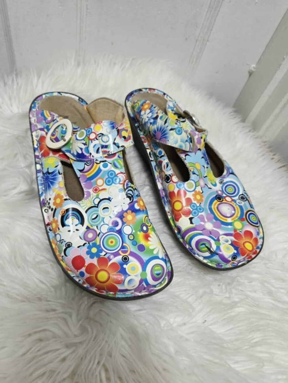 Alegria Floral/Flower Donna Backless Clogs Shoes Women's Size - Picture 2 of 8